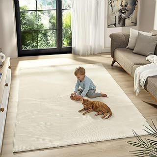 VIMODA Teppich Wohnzimmer Schlafzimmer Geometrische Wellen Modern | Qualitativ Hochwertig |,Farbe…