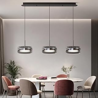 LED Pendelleuchte Kristall Glas Hängelampe Esstisch LED Hängeleuchte Höhenverstellbar Für Ess…