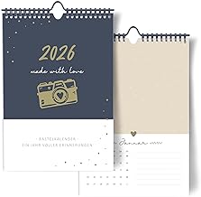 Fotokalender 2026 zum Selbstgestalten I [Blattgold] I Bastelkalender 2026 A4 I Wandkalender I Kal…