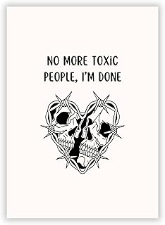 Druck-Palast No More Toxic People I’m Done Poster – 50x70cm – Kunstdruck – Wohnzimmer Schlafzim…