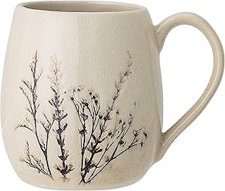 Bloomingville Tasse Bea, natürliche Keramik – Elegante Einzel-Tasse für gemütliche Genussmom…
