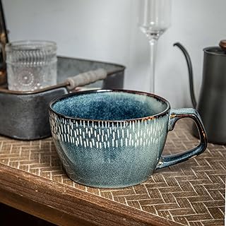 Große Suppenschüssel mit Griff, 700 ml Kaffeebecher, Müsli-Frühstückstasse, geeignet für Mi…