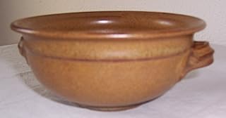 Suppenschale handgetöpfert Keramik Höhe 10 cm Durchmesser 9 cm (braun)