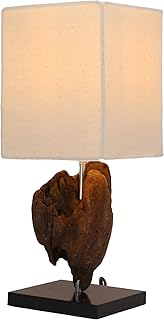 GURU SHOP Tischlampe/Tischleuchte, in Bali Handgemacht aus Wurzelholz – Modell Paluka, 38x15x15 cm