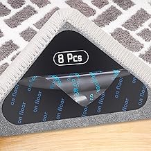 Antirutschmatte für Teppich, 8 Stück Waschbare und Wiederverwendbare Teppich Antirutschunterlag…