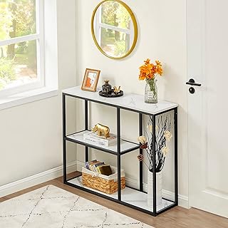 WOHOMO Konsolentisch, 30 cm, schmaler Eingangstisch für Wohnzimmer, 80 cm, moderner industrielle…