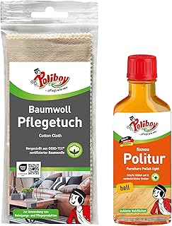 POLIBOY fixneu Politur hell – Holzpflege für helle lackierte Holzmöbel – Möbelpolitur zur Farb…