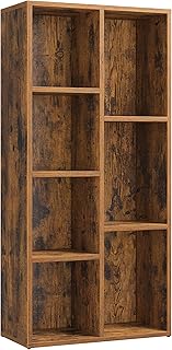 VASAGLE Bücherschrank, Bücherregal, mit 7 Fächern, Büroregal, Würfelregal, Standregal, für …