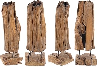 TREIBHOLZ SKULPTUR | 80cm, Teakholz | Wurzel Deko Figur, Wurzelholz Statue, Teak Holz Unikat Aufs…