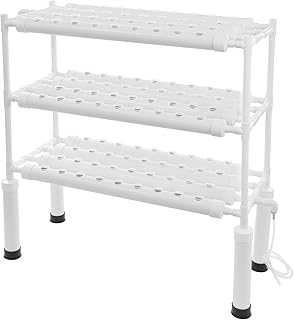 Hydroponik Wachstumssatz, Hydroponik Pflanzregal, Anbaukit mit 108 Pflanzenlöchern, 3 Ebenen Pfl…