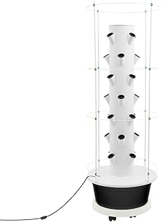 Hydroponic System,20W 28-Pflanzen Hydroponic Tower,30L,7 Ebenen Hydroponik-Vertikalgarten-Set mit…