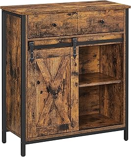 VASAGLE Sideboard, KÜchenschrank, Aufbewahrungsschrank, mit SchiebetÜr, 30 x 70 x 80 cm, verste…