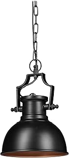 Relaxdays Hängelampe Industrial Style, Retro-Shabby Look, Deko für Esszimmer, LED für E27, Pen…