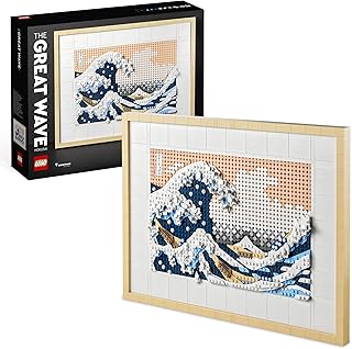 LEGO 31208 Art Hokusai – Große Welle, 3D Japanische Wanddeko, Bastelset, gerahmte Ozean-Leinwa…
