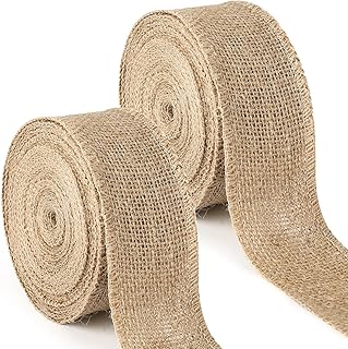 Juteband 5cm Breit, 20 Meters Burlap Geschenkband, Vintage Dekoband Jute Band für Geschenkverpac…