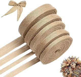5 Rollen Juteband, 50m Natürliche Jute Band, Vintage Geschenkband für Nähen DIY Handwerk Baste…