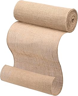 Jute-Tischdeckenrolle 30 cm x 10 m, geeignet für Tisch, Party-DIY-Dekoration, 100 % natürlicher…