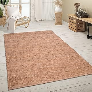 Paco Home Teppich Wohnzimmer Naturfaser Handgearbeitet Jute Meliert Modernes Muster Boho Stil, Gr…
