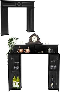 DuneDesign Geheimfach Kaminkonsole mit Stauraum – 107×100 Kaminumrandung Holz Kamin Deko Kaminrah…