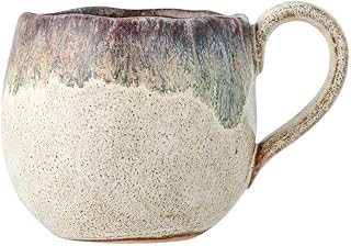 Bloomingville Estella Tasse, Steingut, Braun mit Blauer-lila Glasur, 350 ml, rustikaler Stil, han…