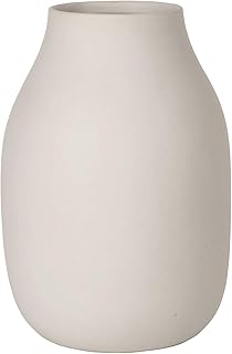 blomus Vase -COLORA- | Blumenvase aus Keramik | Farbe Moonbeam | Größe L Ø14x20H cm | hochwert…