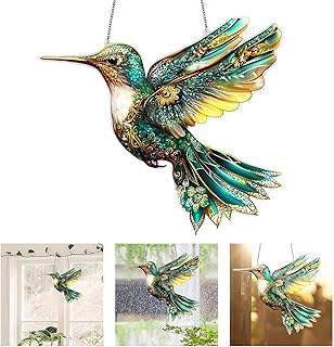 Sonnenfänger, 2D Farbiger Sonnenfänger aus Acryl, Lichtfänger für Kolibri, Fensterdeko Hänge…
