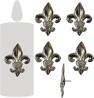Kerzenpin Set – 4-teilig, für Stumpenkerzen – Hochwertige Lilien-Form aus Aluminium – Dekorative…