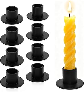 8 Stück Kerzenständer Schwarz, Metall Kerzenhalter Für Stabkerzen, Moderne Tischdekoration Fü…
