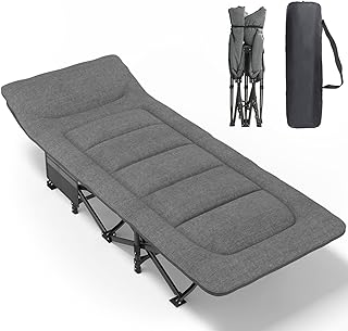 Campingbett feldbett klappbar, Faltbar Gästebett bis 200 kg für, Indoor, Outdoor, Strand und Ga…