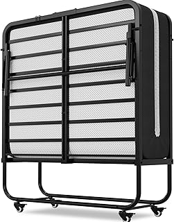 Gästebett Klappbar 90×200 cm mit 10cm Dicker Schaumstoff Matratze Klappbett 90×200 Erwachsene La…