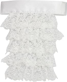 Luofeng Krawatte, viktorianischer Kolonialstil, 4-lagige Rüschen, Spitze, Jabot, falscher Kragen…