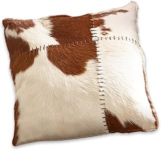 Loberon Kissen Paulina, Patchwork-Look, Steppnähte als Kontrast, jeder Farb- und Fellverlauf ist…