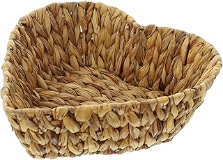 FRANK FLECHTWAREN Dekokorb Herzform 30 x 30 x 10 cm Geschenkkorb Aufbewahrungskorb Wasserhyazinth…
