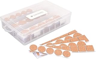 Navaris Bodengleiter Selbstklebend für Möbel – Kork Gleiter Set 215-teilig – Bodenschutz Pads f…
