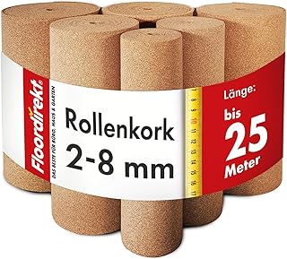 Floordirekt Rollenkork 100 x 150 cm, 5 mm – Natürliche Dämmunterlage – Vielseitig einsetzbar – …