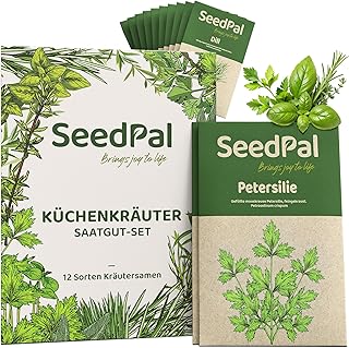 Kräutersamen Set – 12 Beliebtesten Küchenkräuter – Kräuter der Provence, italienische Kräute…