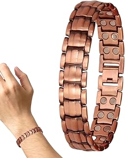 Magnetarmband Für Männer – Robuste Kupferarmbänder Mit Starker Magnetkraft,Verstellbares Armba…