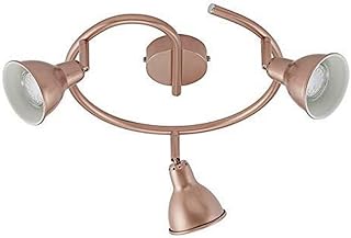 Briloner Leuchten LED Deckenleuchte, 3 dreh- & schwenkbare LED-Spots, Retro / Rondell Strahler, D…