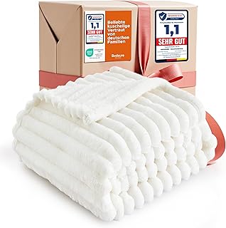 BEDSURE Kuscheldecke – Wolldecke & Fleecedecke, Sofadecke, Weiche Warme Grobe Korddecke für Zimm…