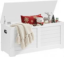 VASAGLE Schuhbank, Sitzbank mit Stauraum, Sitztruhe mit 2 Sicherheitsscharnieren, Aufbewahrungssc…