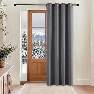 KGORGE Türvorhang Kälteschutz mit Ösen Wohnzimmer – 1 Stück H 200 x B 140 cm Thermovorhang Ha…