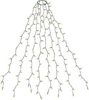 SALCAR 2m Christbaumbeleuchtung mit Ring und 8 Girlanden, 280er LED Überwurf Lichterkette Weihna…