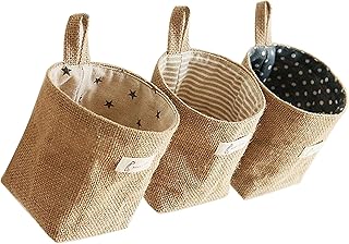 Baumwolle Leinen Aufbewahrungstasch, 3pcs Baumwolle Leinen Hamper, abnehmbar, faltbar, waschbar, …