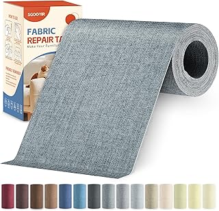 Flicken Selbstklebend Stoff Dunkelgrau, 10x200cm Stoffflicken Selbstklebend Reparaturflicken, Lei…