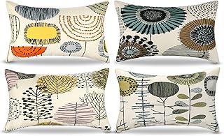 Sonnenblumen Kissenbezüge 30×50 Kissenbezüge Grau Kissenbezug Leinen Zierkissenbezüge 4er-Set …