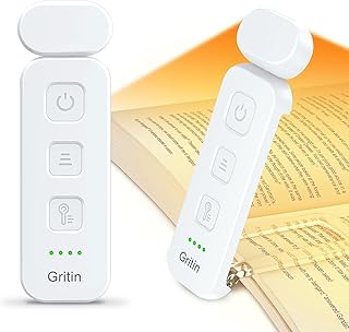 Gritin Leselampe Buch Klemme, Wiederaufladbare Buchlampe mit 7 LEDs, 3 Farbtemperatur & Stufenlos…