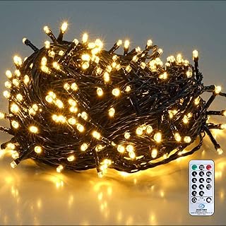 SALCAR 26m 360er LED Lichterkette Weihnachtsbaum (23m Lichterkette + 3m Stromkabel) mit Fernbedie…