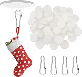 40 Stück 2cm Transparent Deckenhaken Selbstklebend Klebehaken Decke Klebehaken mit 40 Stück Fah…