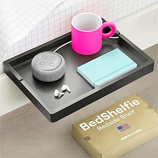 BedShelfie Smallish Nachttischablage für Etagenbett und Obere Etagenbett, College Schlafsaal-Ess…