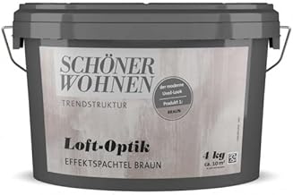 Schöner Wohnen Trendstruktur Loft-Optik Effektspachtel Wandfarbe braun 4 L